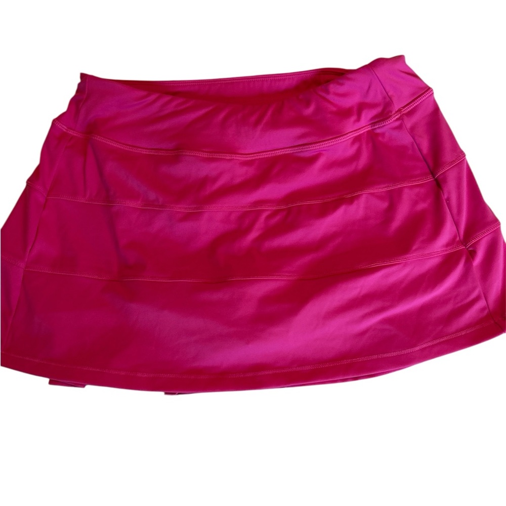 Athletic Horizontal Pleat Pink Women's Skirt